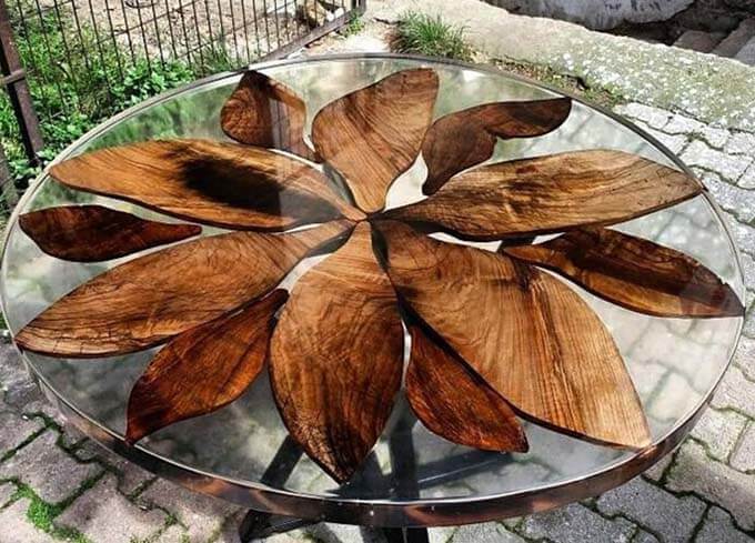 Mặt bàn gỗ keo epoxy resin 6