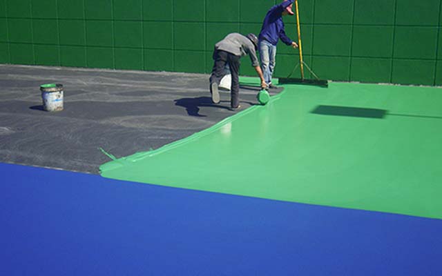 Quy trình thi công sơn sân Tennis 